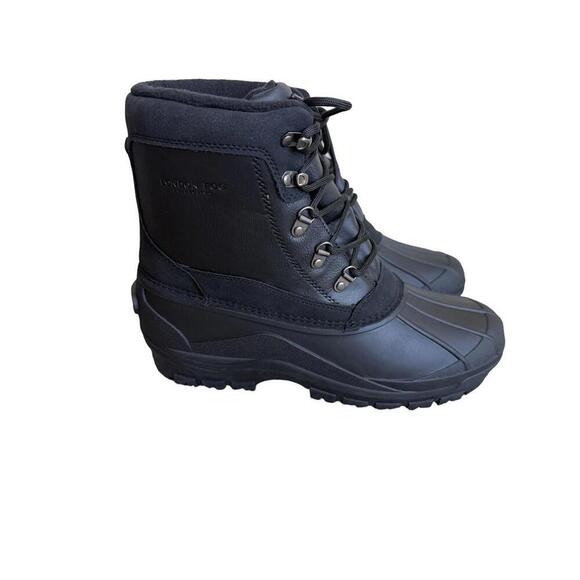 London Fog Winter Boots Thinsulate 3M Liner Snow Size 12. Black New With Tags - Picture 3 of 6